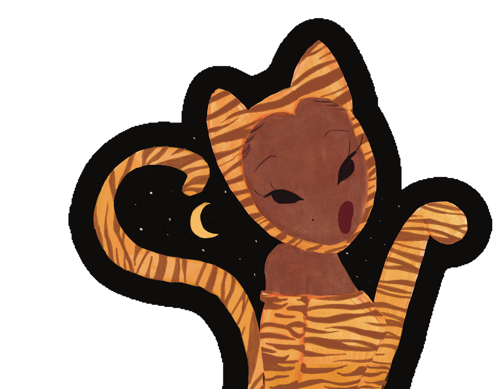 Purrfect Night Sticker