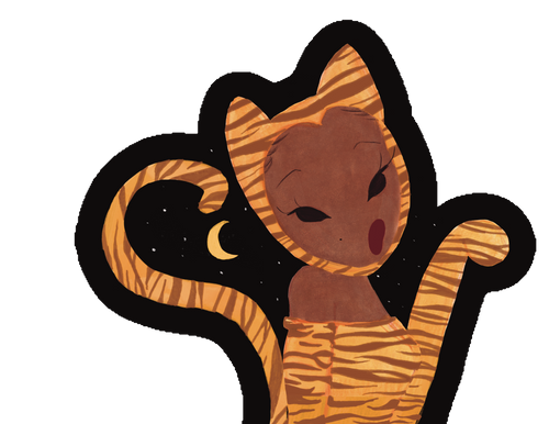 Purrfect Night Sticker