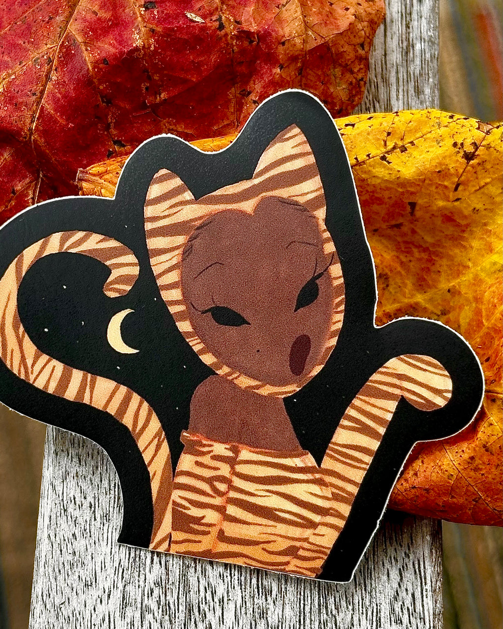 Purrfect Night Sticker